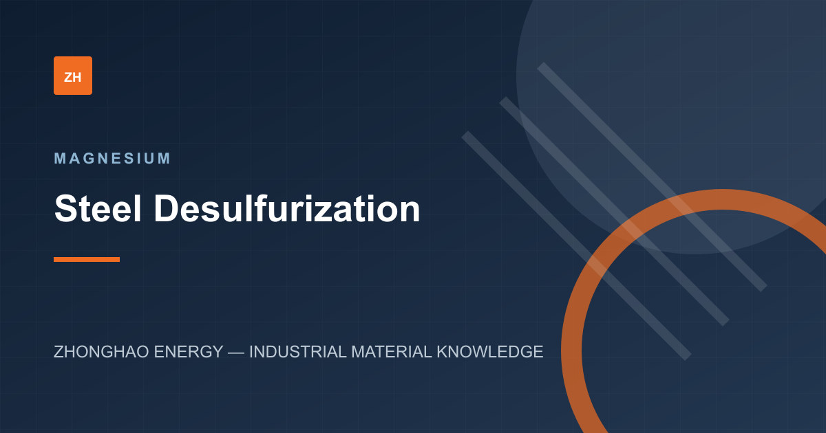 Editorial graphic about magnesium in steel desulfurization systems
