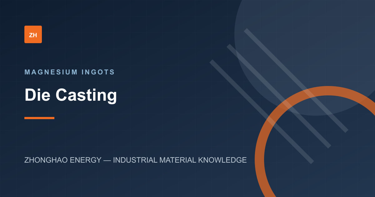 Editorial graphic about primary magnesium ingots for die casting