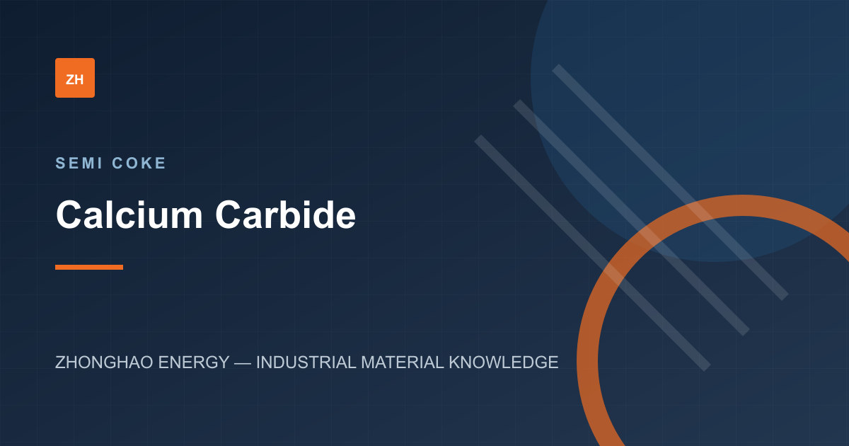 Editorial graphic about semi coke procurement for calcium carbide production