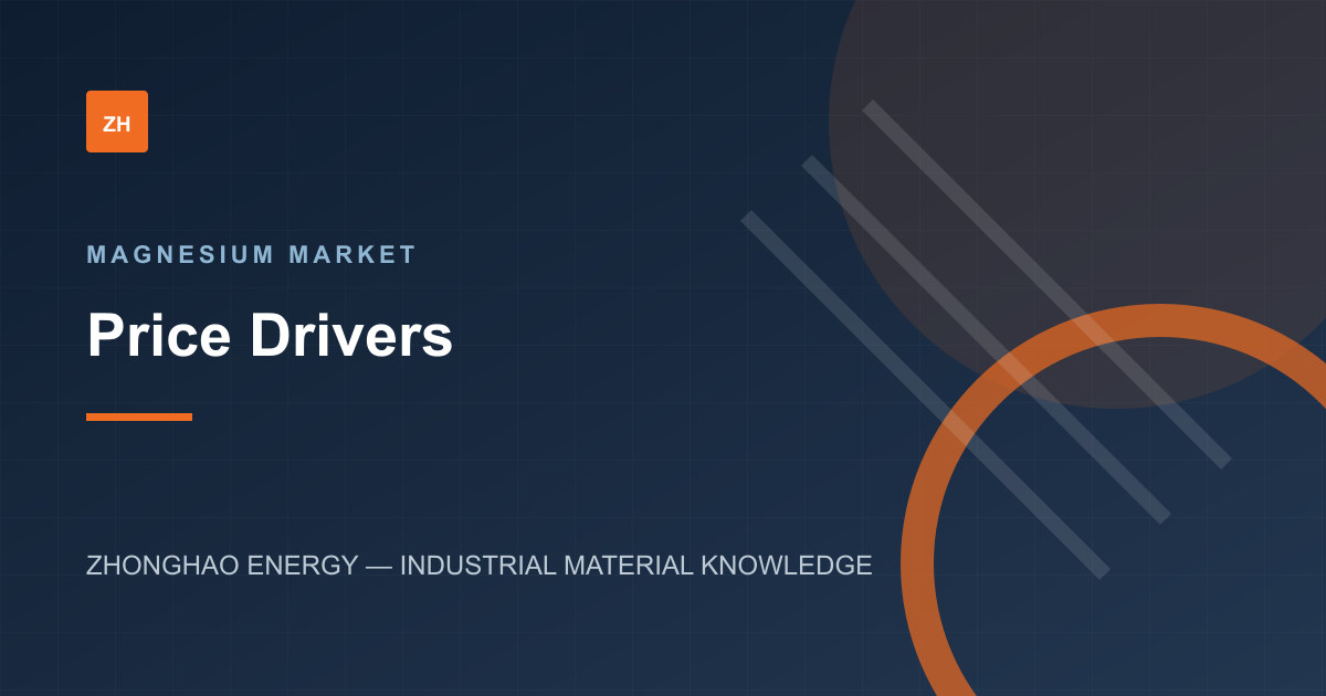 Editorial graphic about magnesium ingot price drivers